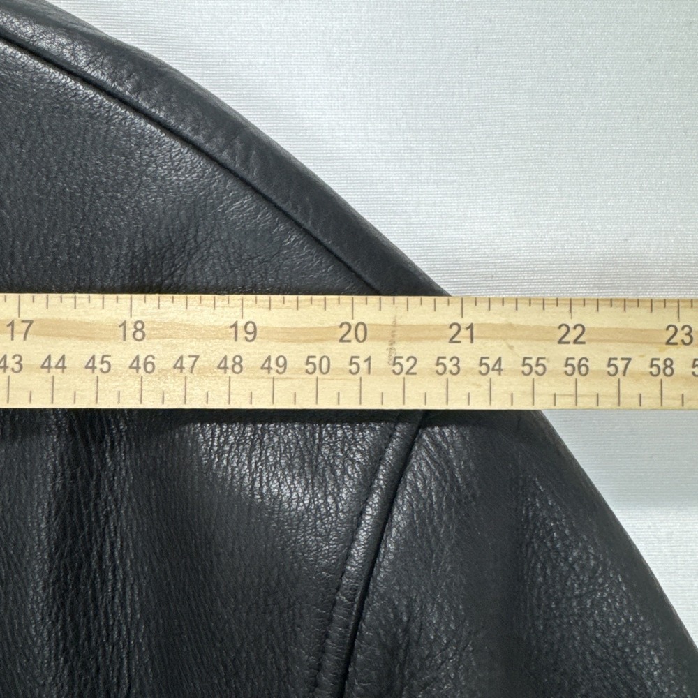 VTG Field Gear Leather Bomber Jacket‎ Heavy Men's Sz M/L Tall Full Zip Buttons - Picture 10 of 14
